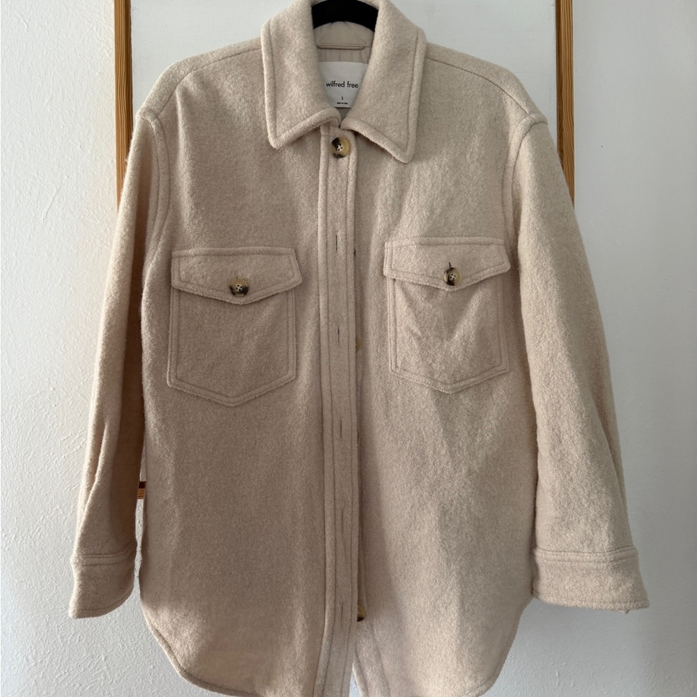 Wilfred Free The Ganna Shirt jacket—Heather bone